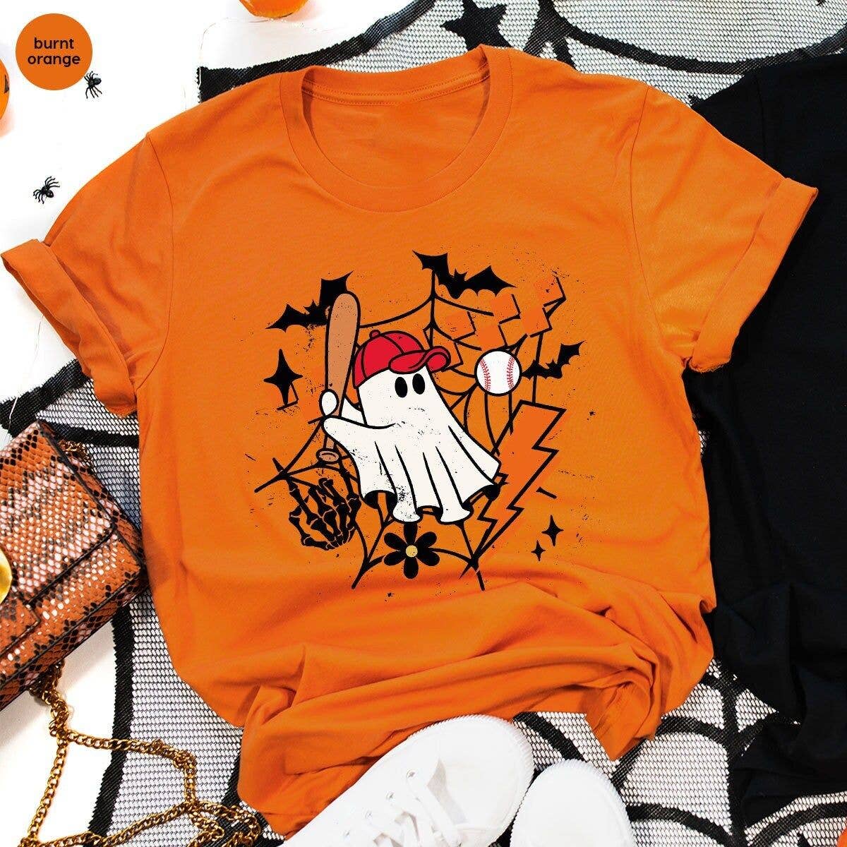 Baseball Ghost Halloween Sport T-Shirt Unisex T-shirt, Sweatshirt, Hoodie, Long Sleeve Tee - T-Shirt, Sweatshirt, Hoodie