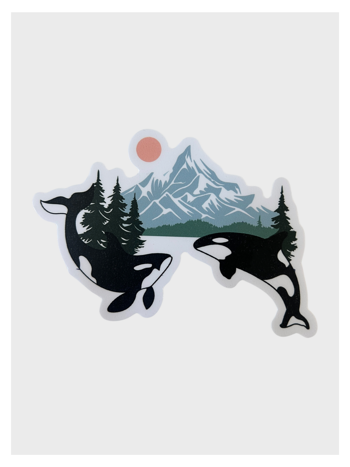Orca Whale Sticker Unisex T-shirt, Sweatshirt, Hoodie, Long Sleeve Tee - T-Shirt, Sweatshirt, Hoodie