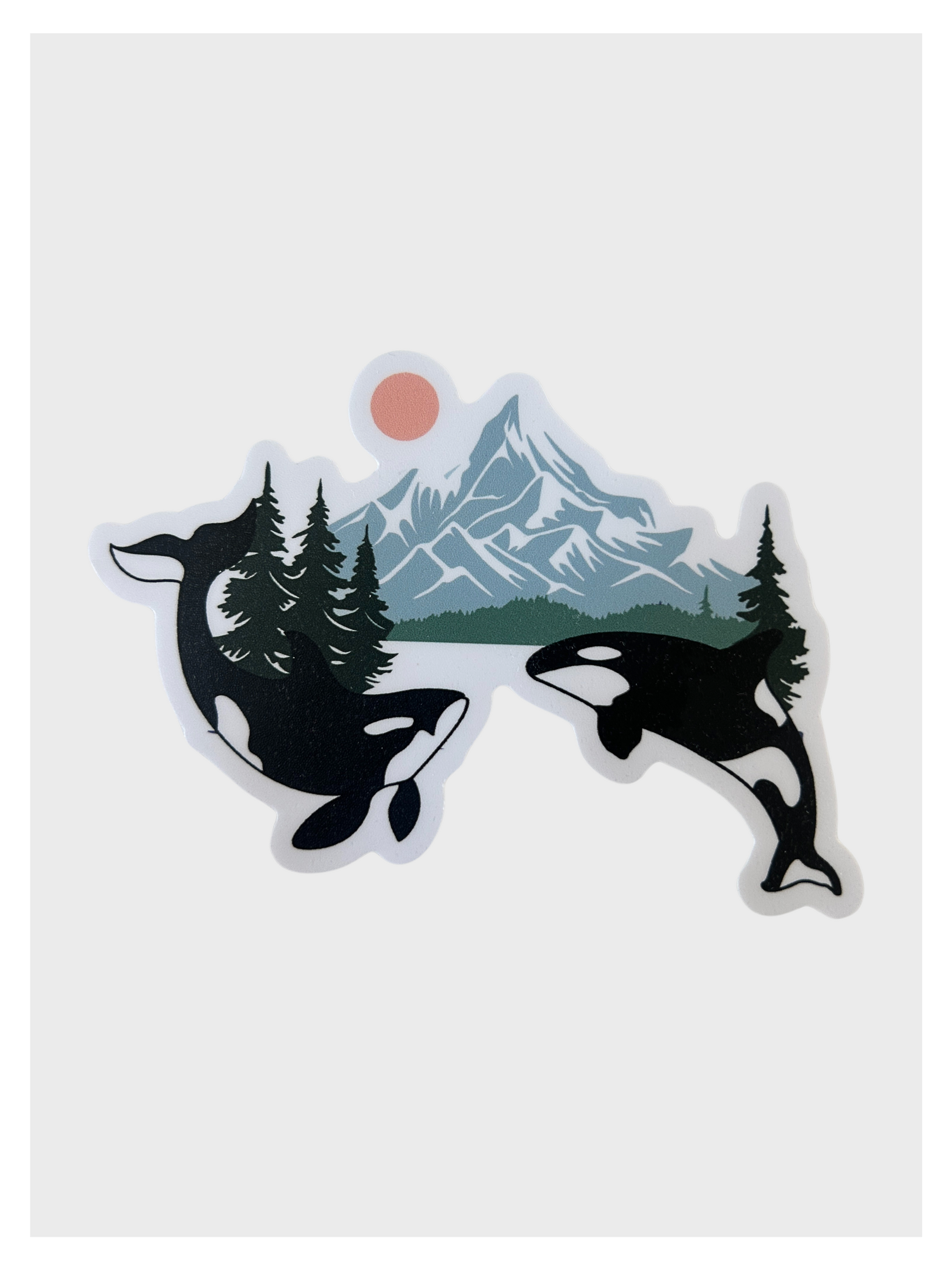 Orca Whale Sticker Unisex T-shirt, Sweatshirt, Hoodie, Long Sleeve Tee - T-Shirt, Sweatshirt, Hoodie