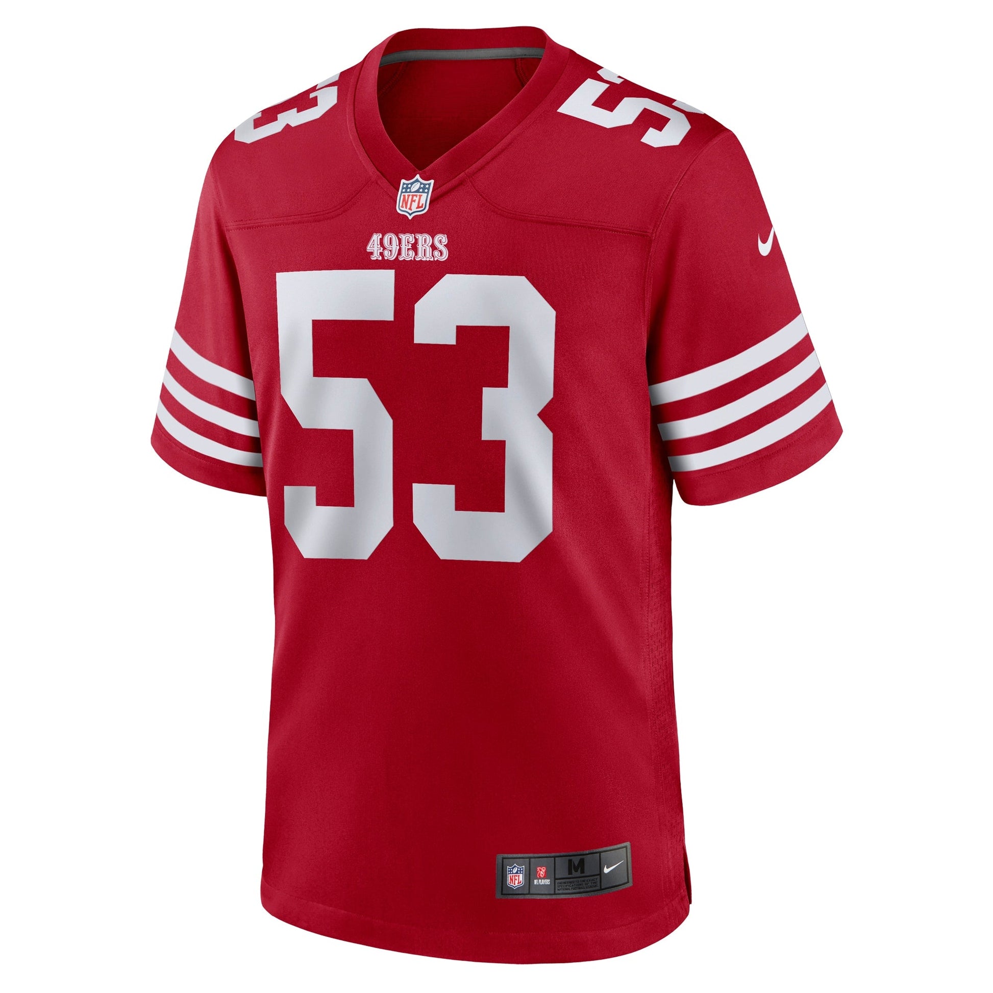 Dee Winters San Francisco 49ers Team Game Jersey - Scarlet football jersey product view 2