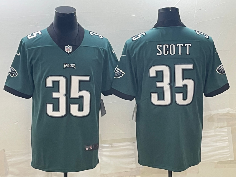 Men's Philadelphia Eagles Boston Scott Midnight Green Game Jersey football jersey product view 1