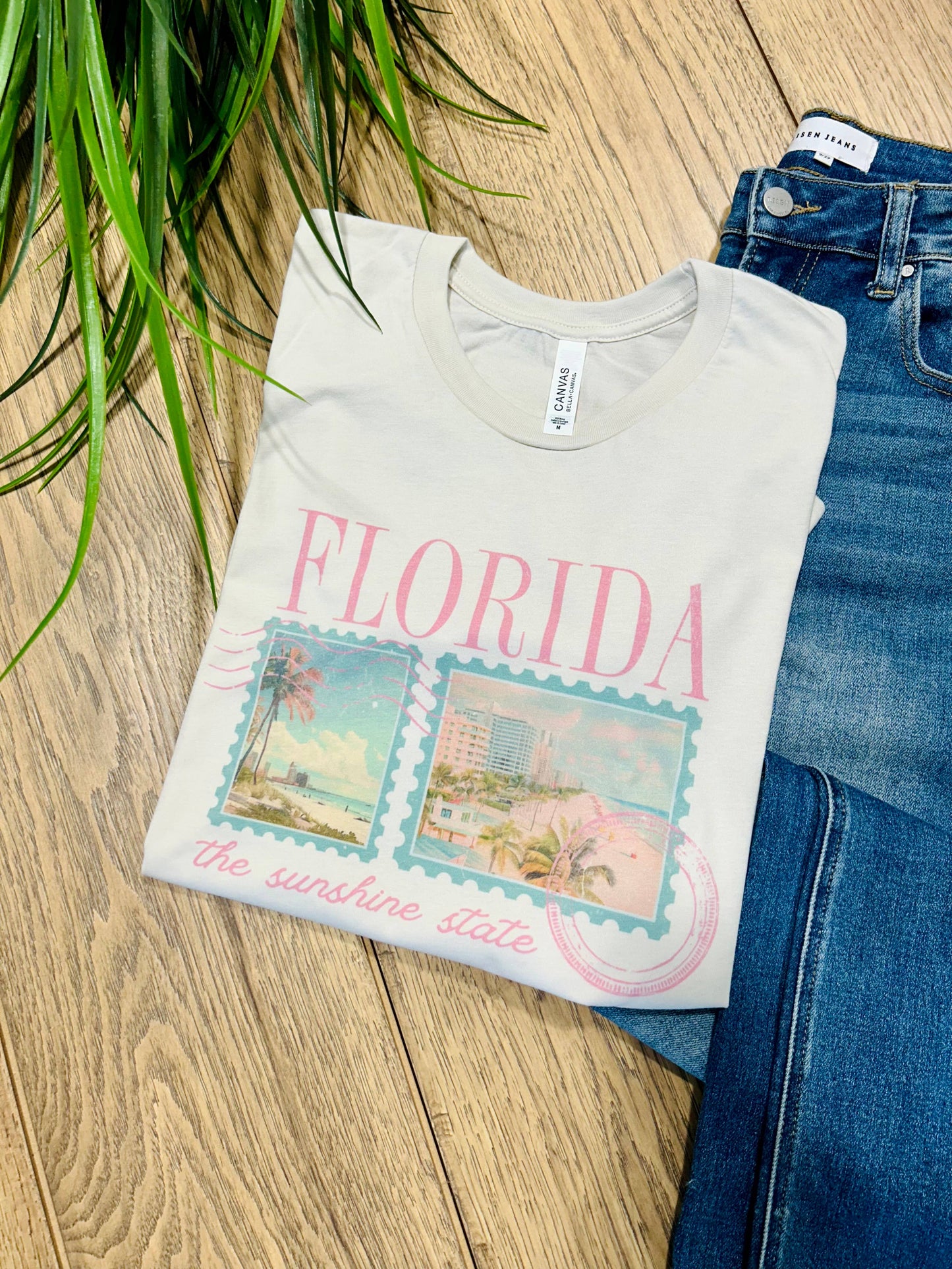 Florida Stamps Summer Graphic Tee Unisex T-shirt, Sweatshirt, Hoodie, Long Sleeve Tee - T-Shirt, Sweatshirt, Hoodie