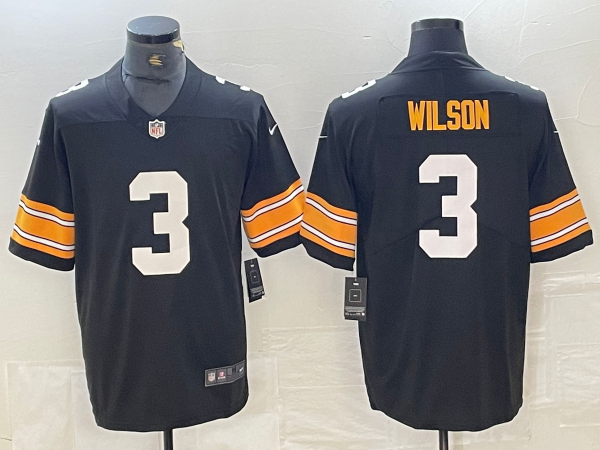 Men's Pittsburgh Steelers Russell Wilson Black Player Jersey football jersey product view 1