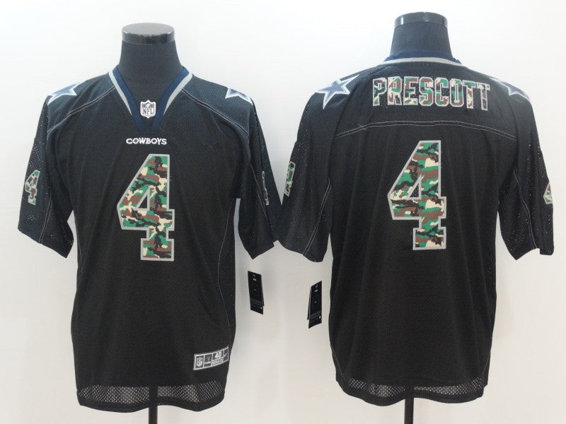 Men's Dallas Cowboys #4 Dak Prescott Black Authentic Game Jersey1 football jersey product view 1