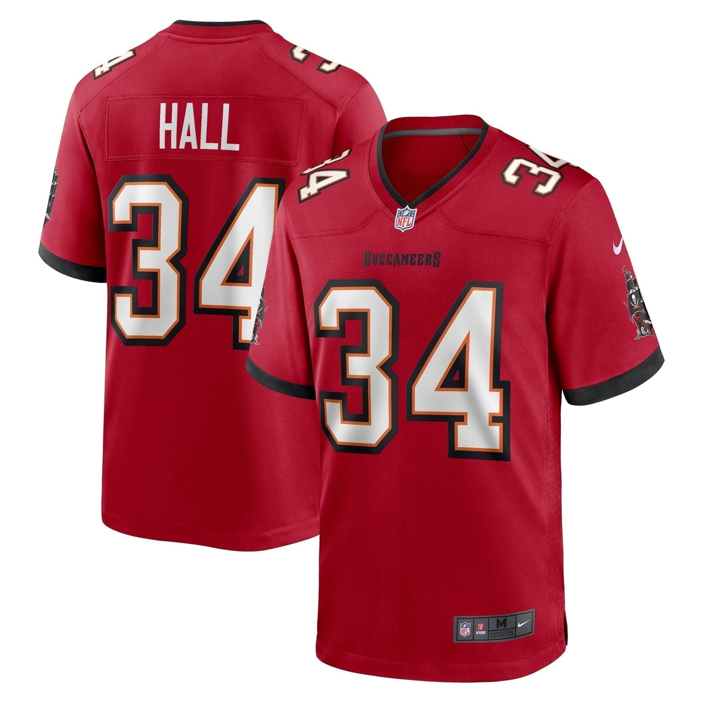 Bryce Hall Tampa Bay Buccaneers Team Game Jersey - Red football jersey product view 1