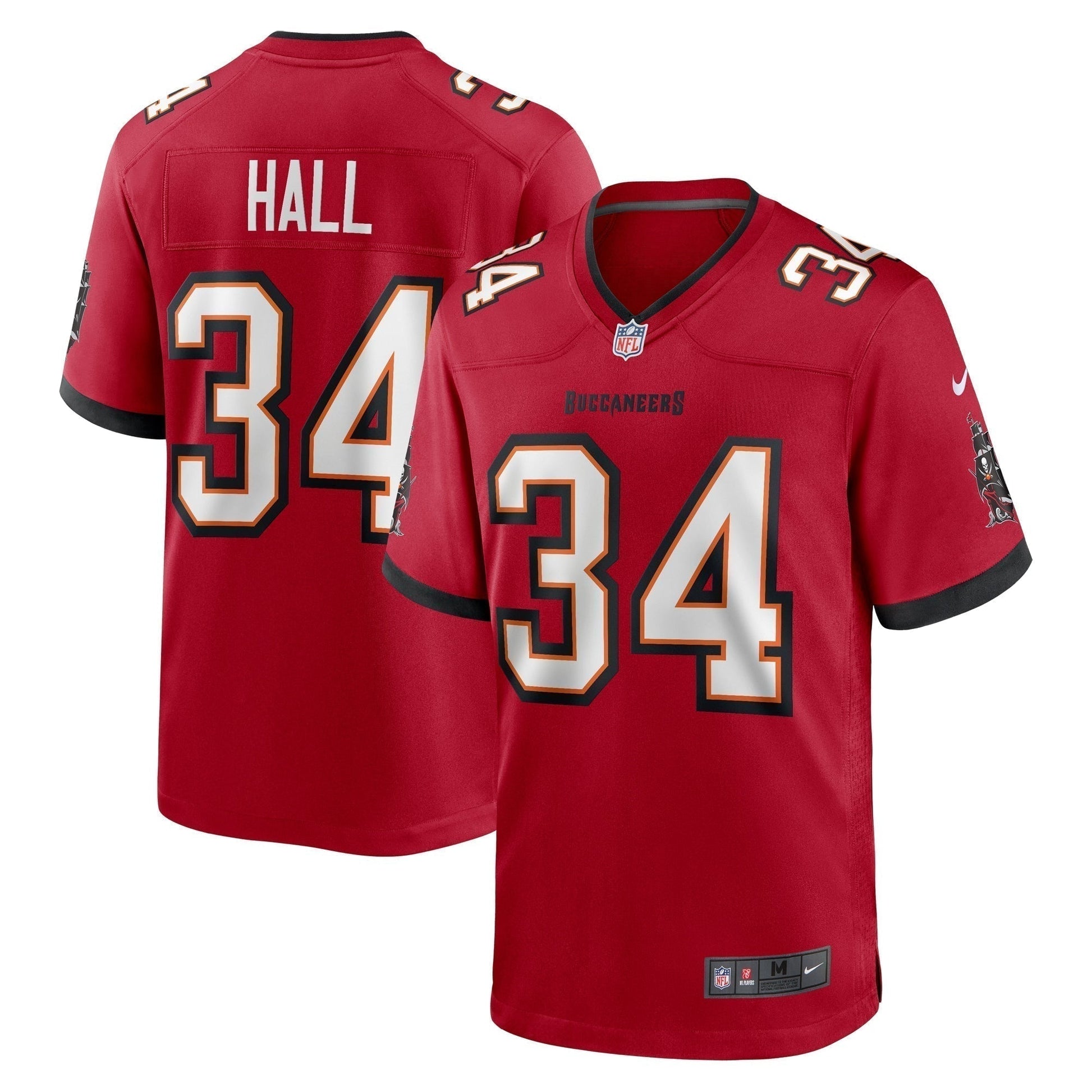 Bryce Hall Tampa Bay Buccaneers Team Game Jersey - Red football jersey product view 1