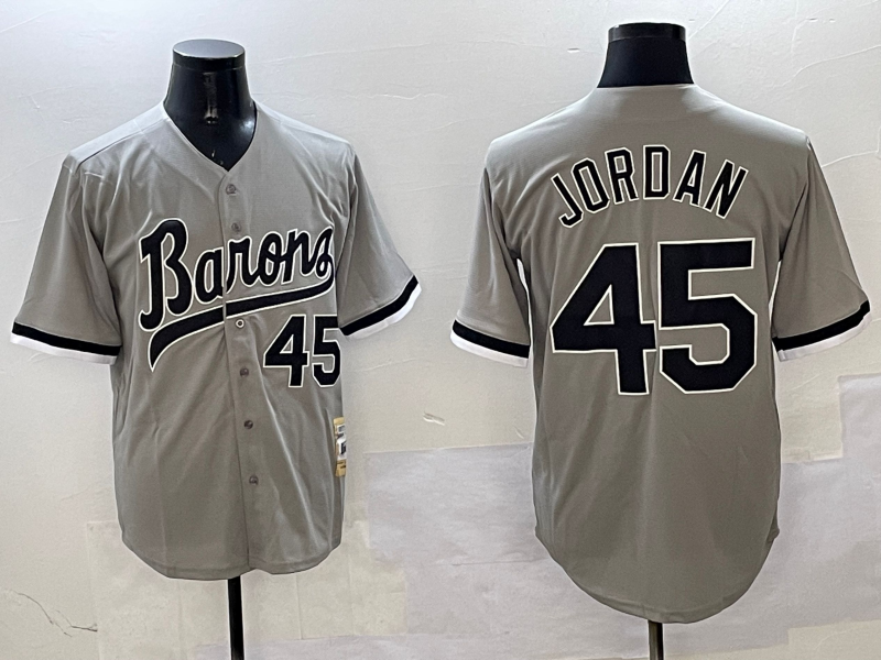 Men's Chicago White Sox Michael Jordan Gray Limited Player Jersey basketball jersey product view 1