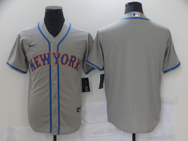 Men's New York Mets Gray Road Authentic Blank Jersey1 baseball jersey product view 1