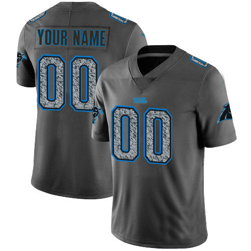 Custom1 Carolina Panthers Gray Static Vapor Untouchable Limited Jersey1 American Stitched Jersey1 Football Jerseys football jersey product view 1
