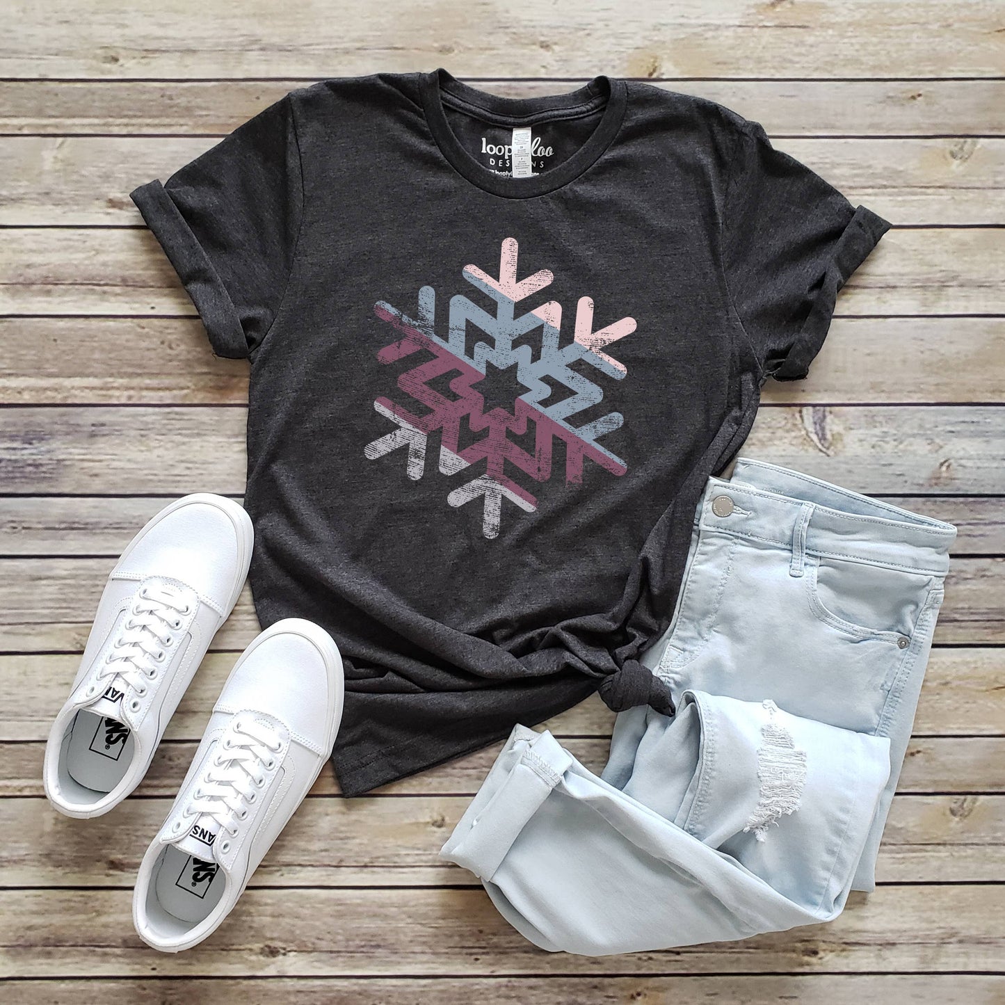 Winter Snowflake | Seasons | Winter | Sizes XS-2XL Unisex T-shirt, Sweatshirt, Hoodie, Long Sleeve Tee - T-Shirt, Sweatshirt, Hoodie