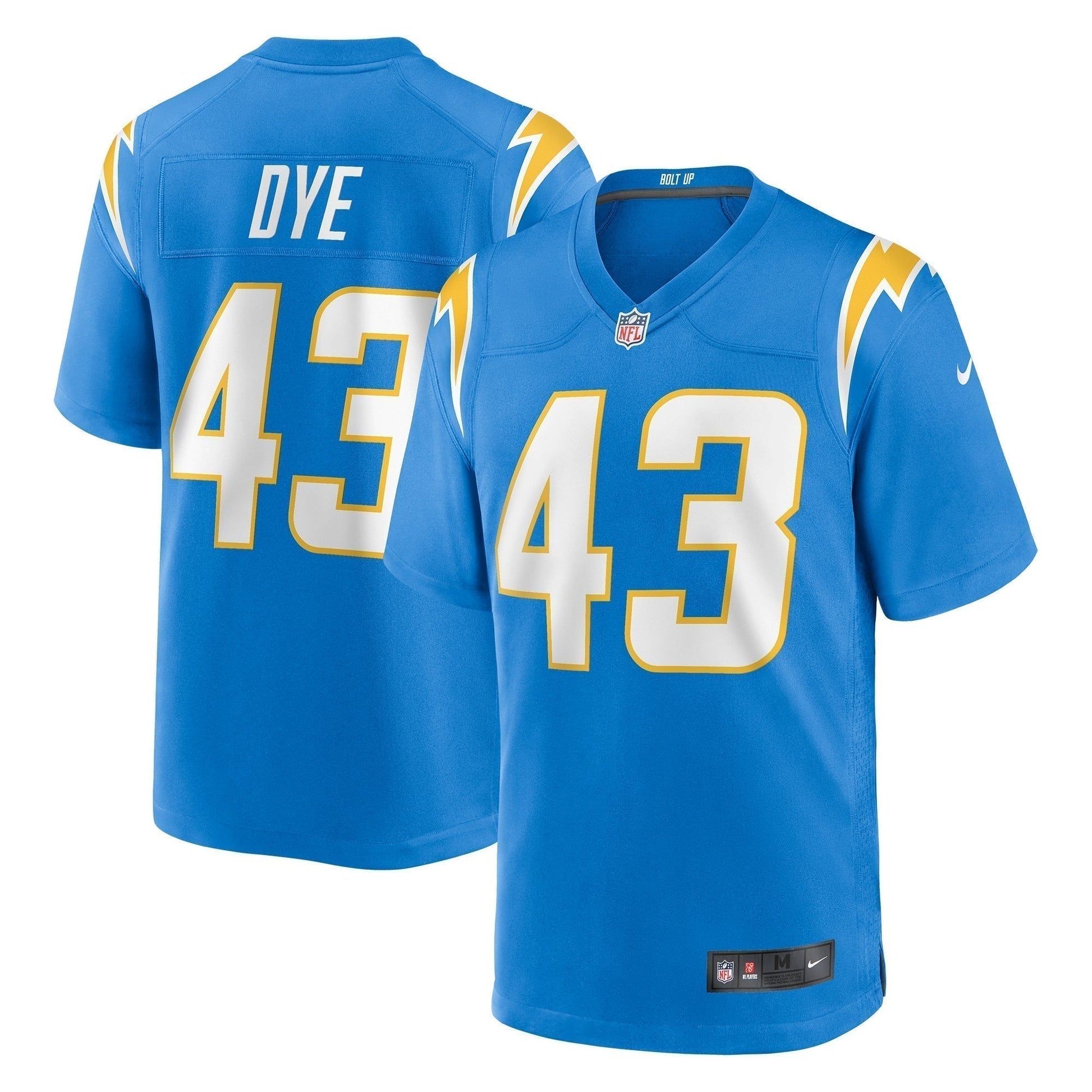 Troy Dye Los Angeles Chargers Game Jersey - Powder Blue football jersey product view 1