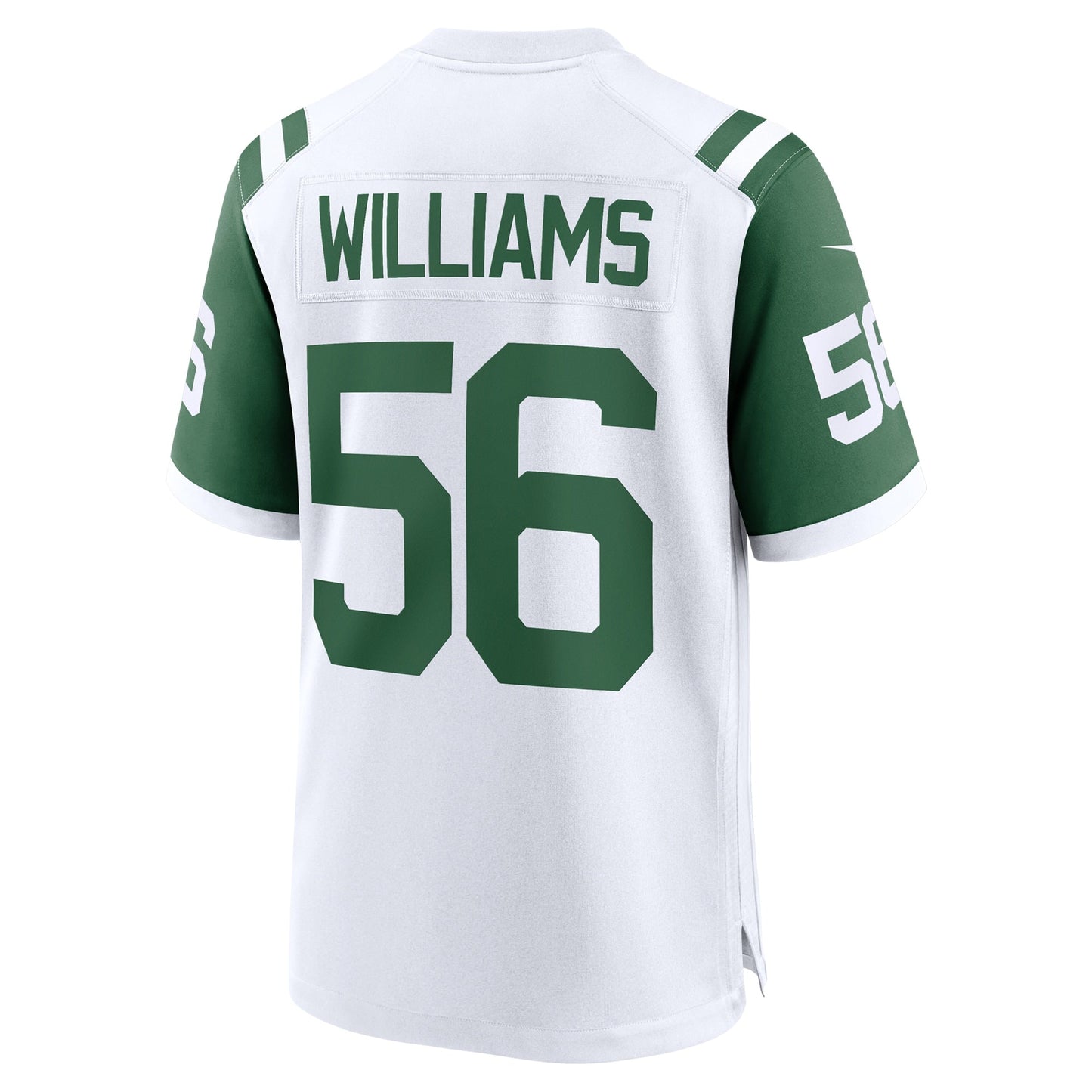 Quincy Williams New York Jets Classic Alternate Game Jersey - White football jersey product view 3
