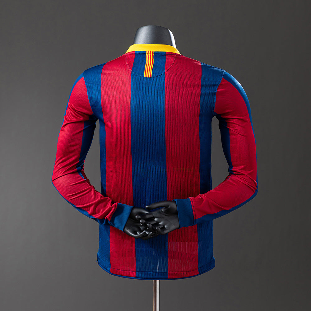 Barcelona 10/11 Home Long Sleeve Player Version Retro Jersey sports jersey product view 2