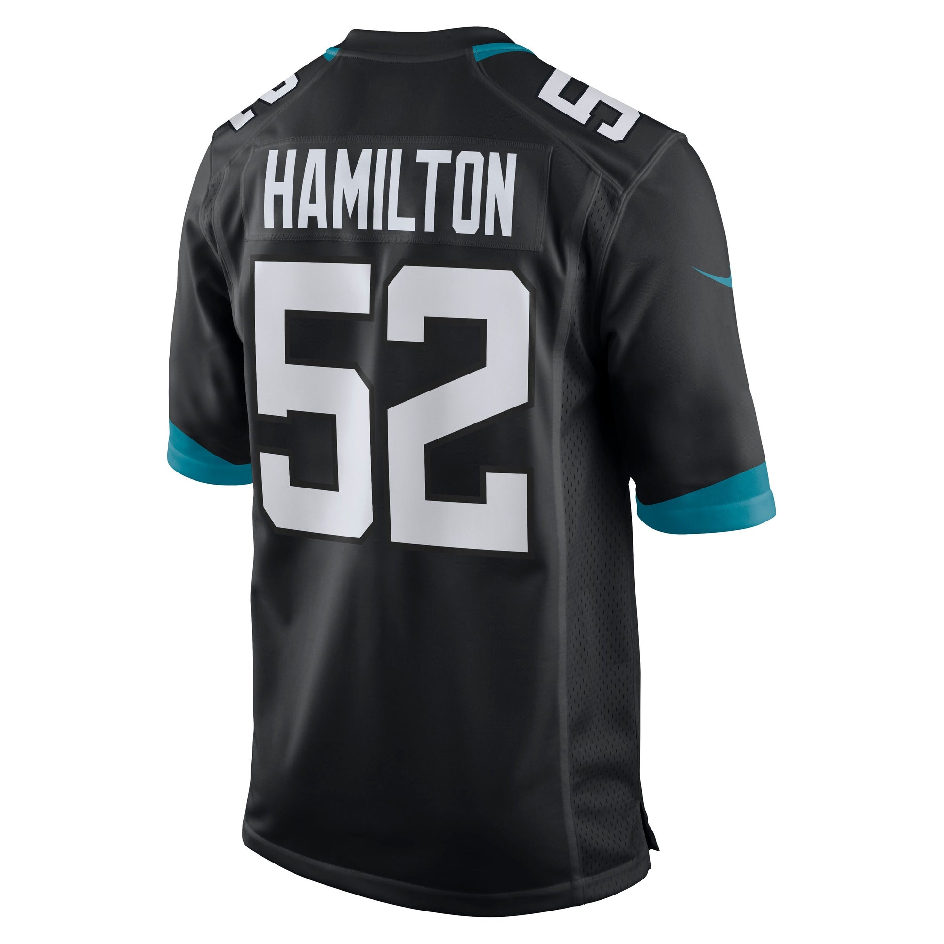 DaVon Hamilton Jacksonville Jaguars Game Jersey - Black football jersey product view 3