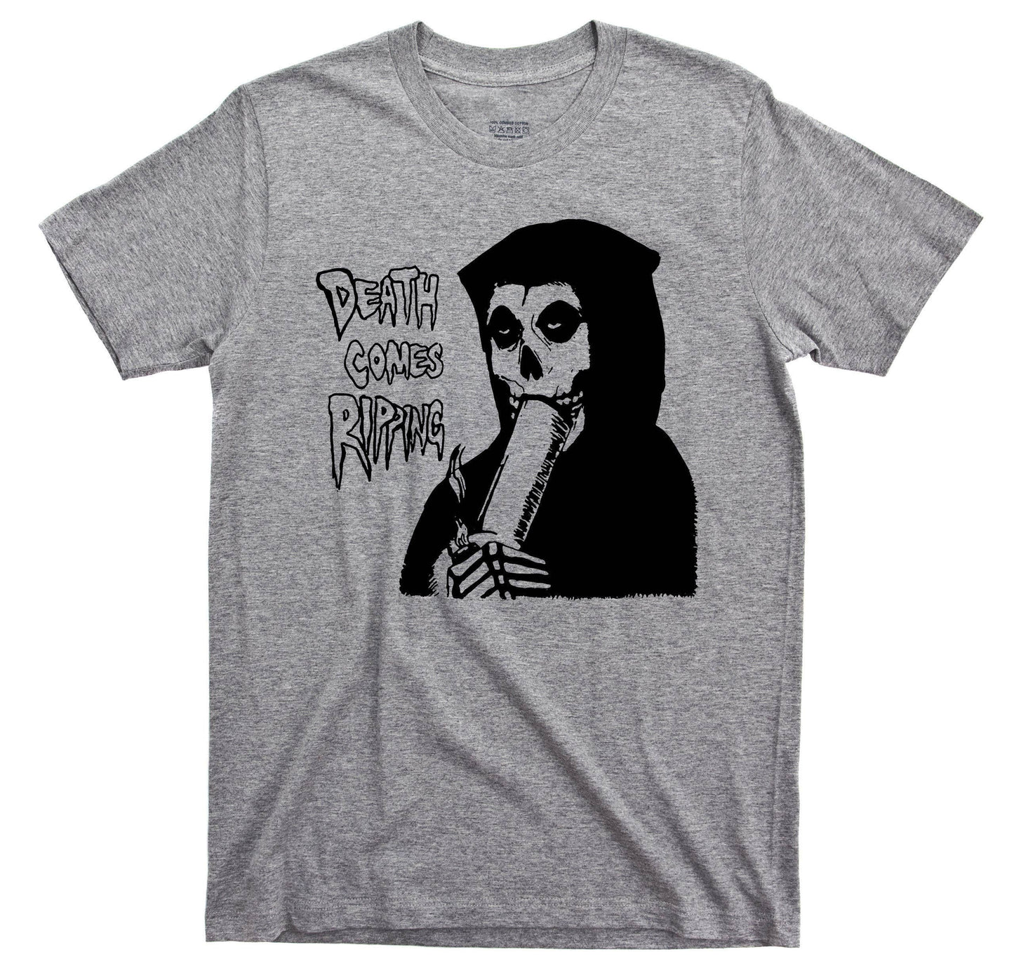Grim Reaper Graphic Tshirt - Death Comes Ripping Unisex T-shirt, Sweatshirt, Hoodie, Long Sleeve Tee - T-Shirt, Sweatshirt, Hoodie