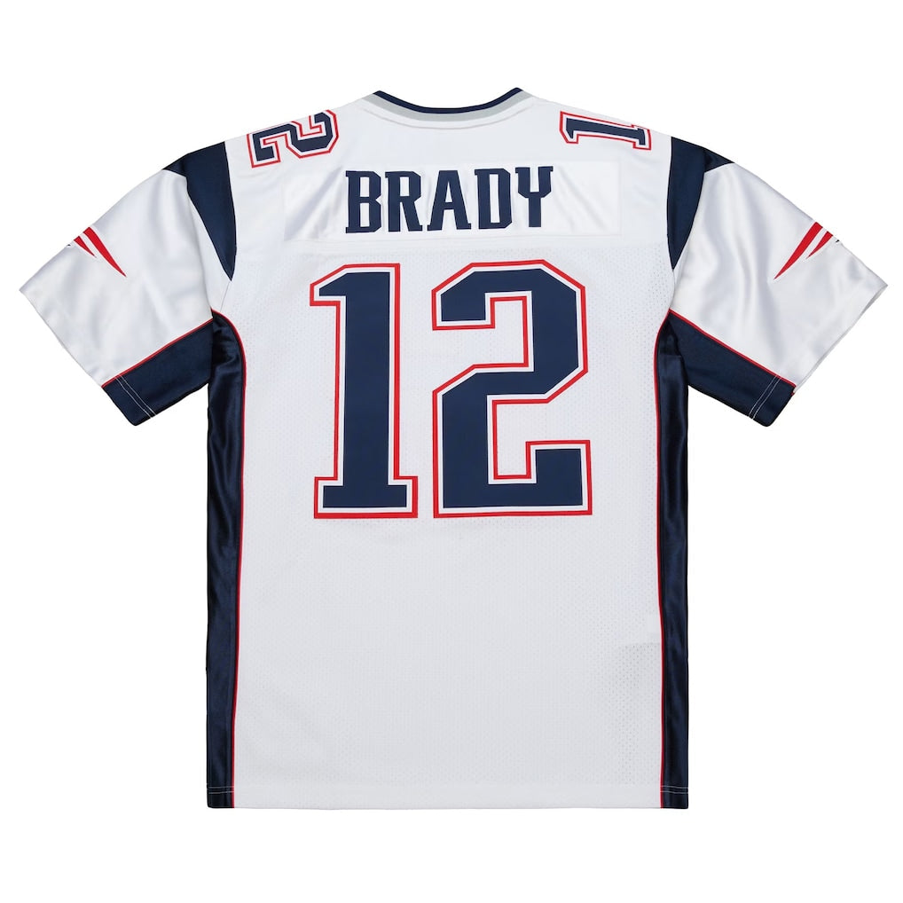 NE.Patriots #12 Tom Brady White 2000 Big & Tall Legacy Replica Jersey football jersey product view 1