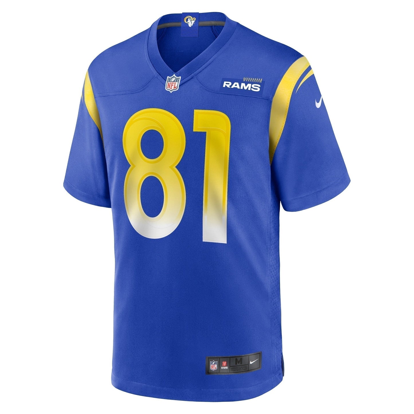JJ Laap Los Angeles Rams Game Jersey - Royal football jersey product view 2