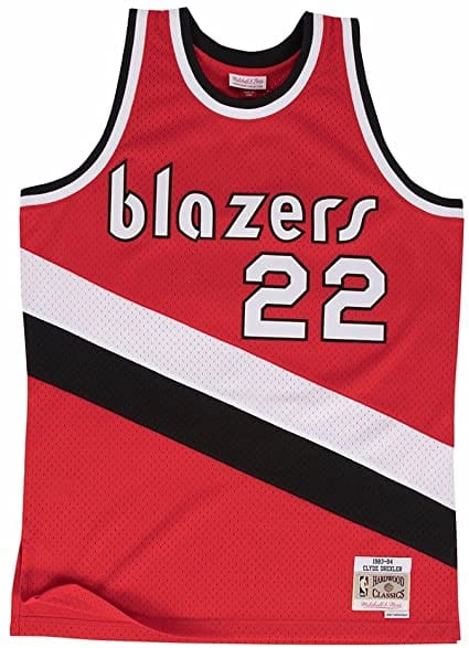 Clyde Drexler Portland Trailblazers Throwback Jersey basketball jersey product view 1