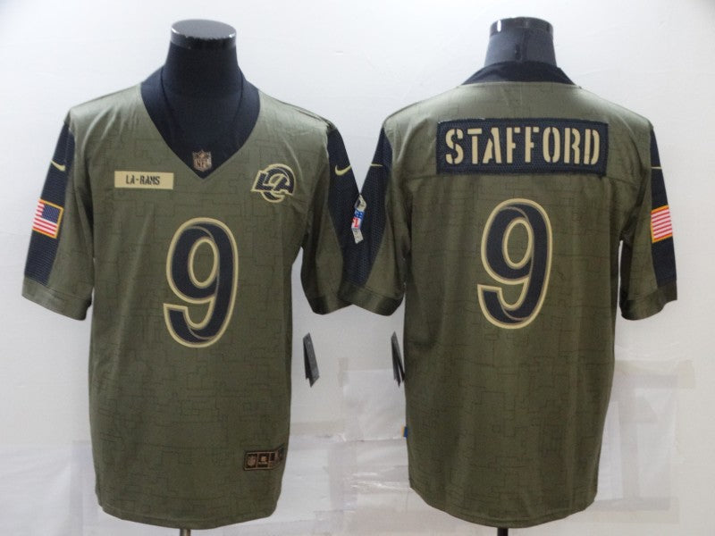 Men's Los Angeles Rams Matthew Stafford Brown Game Jersey football jersey product view 1