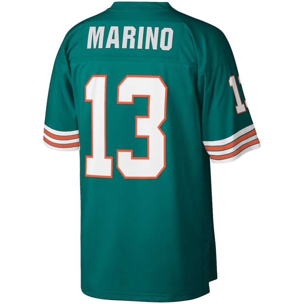 M.Dolphins #13 Dan Marino Aqua 1984 Retired Player Legacy Replica Jersey football jersey product view 1