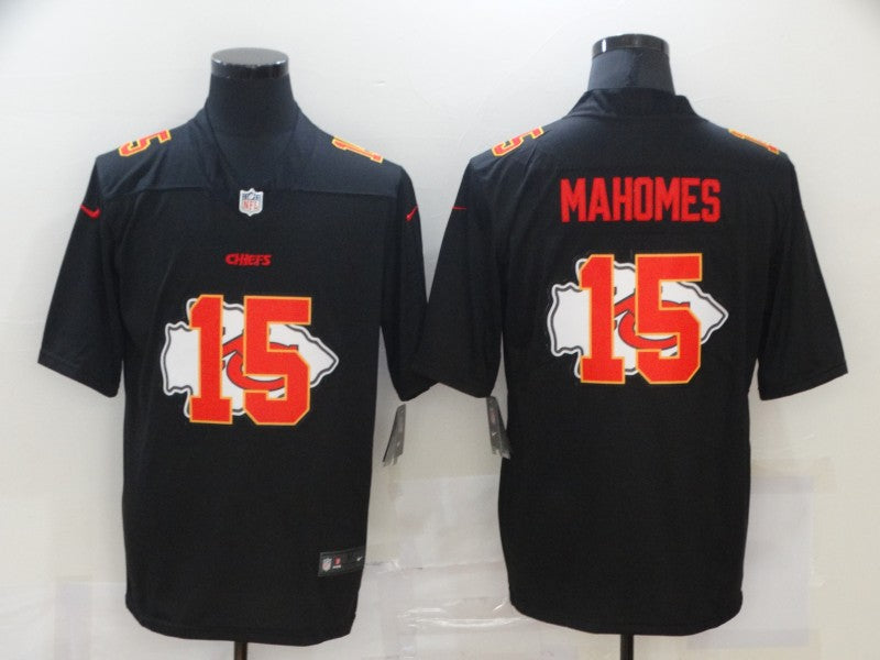 Men's Kansas City Chiefs Patrick Mahomes #15 Black Alternate Player Game Jersey1 football jersey product view 1