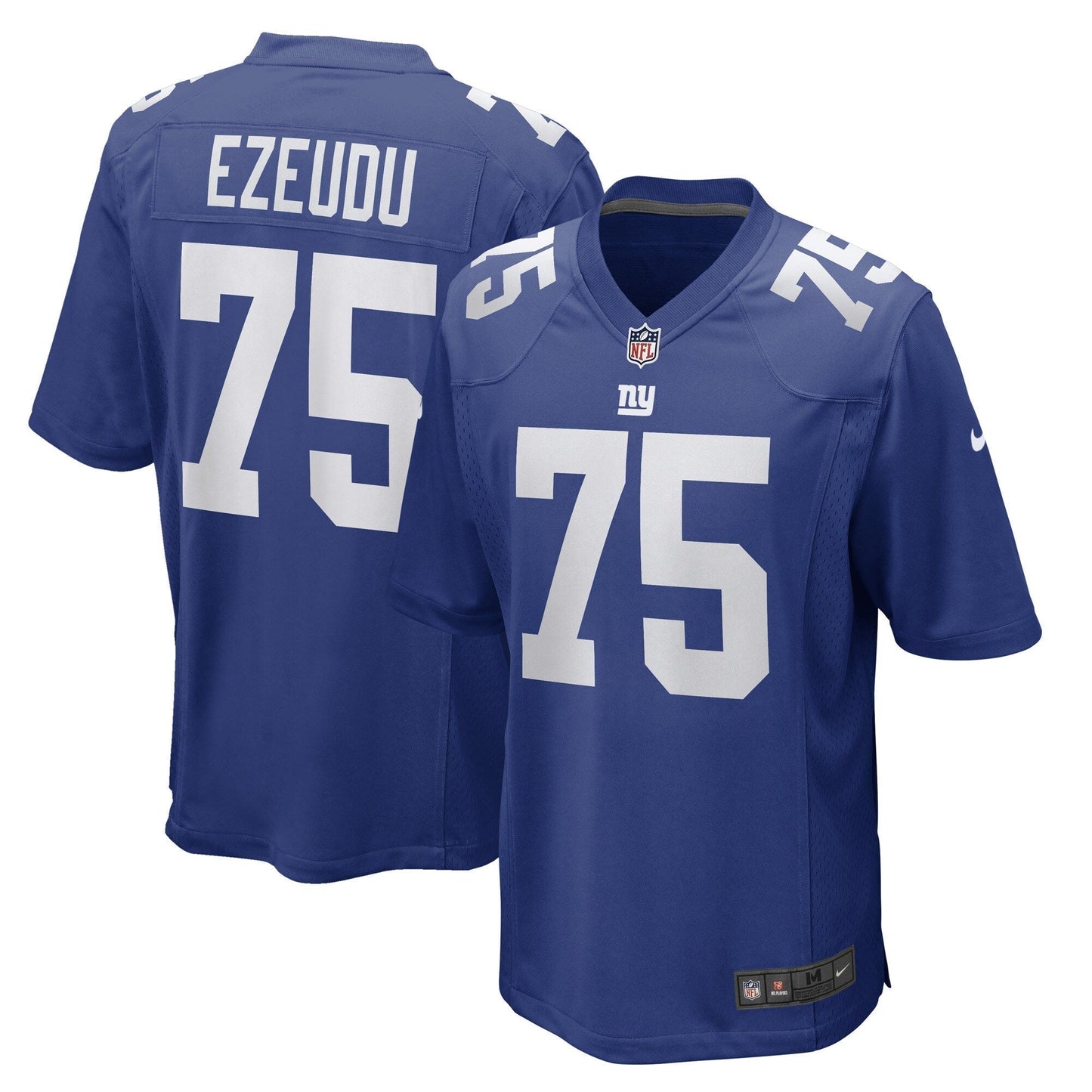 Joshua Ezeudu New York Giants Game Jersey - Royal football jersey product view 1