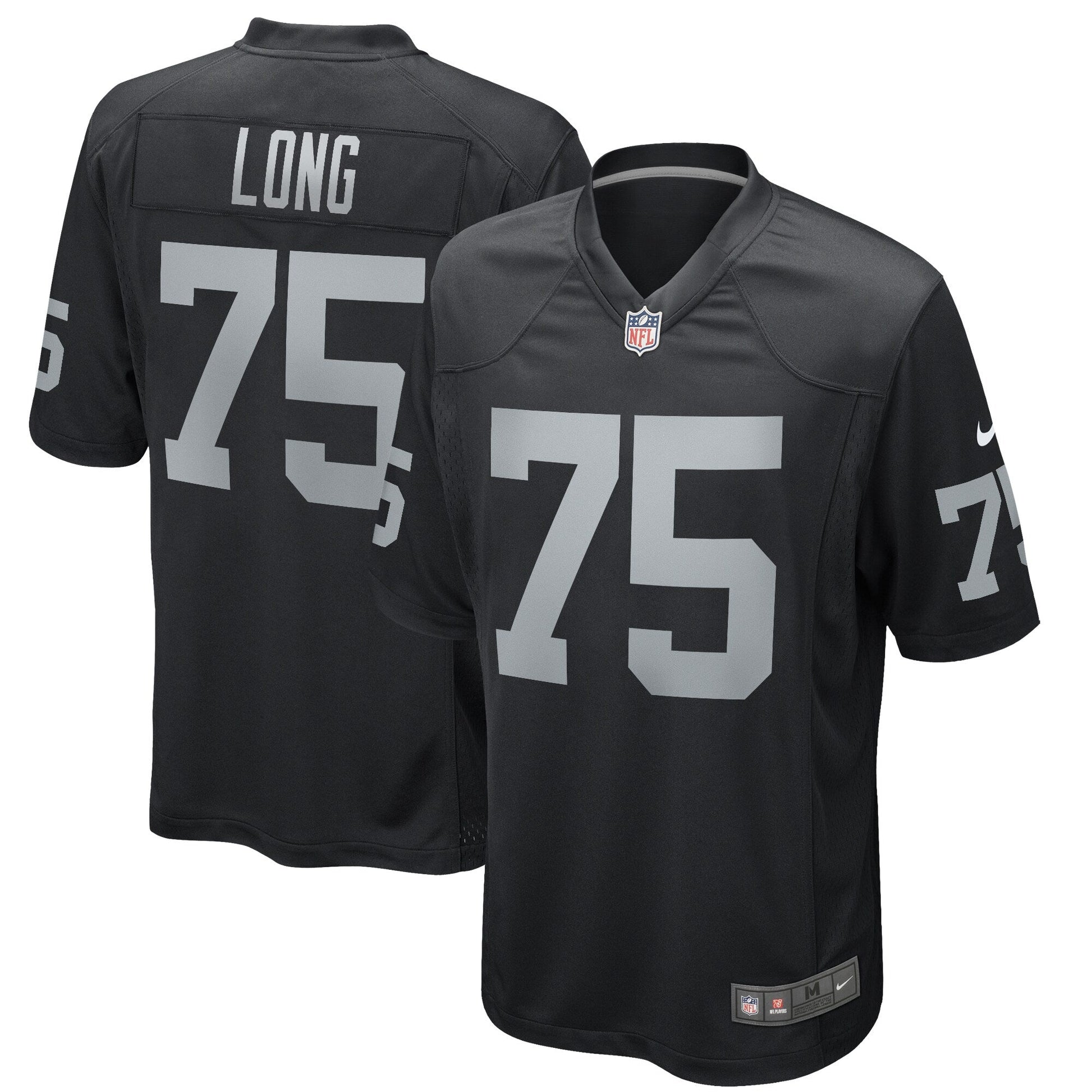 Howie Long Las Vegas Raiders Game Retired Jersey - Black football jersey product view 1