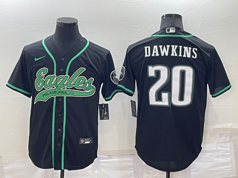 Men's Philadelphia Eagles Brian Dawkins #20 Black Game Jersey1 Joint Edition football jersey product view 1