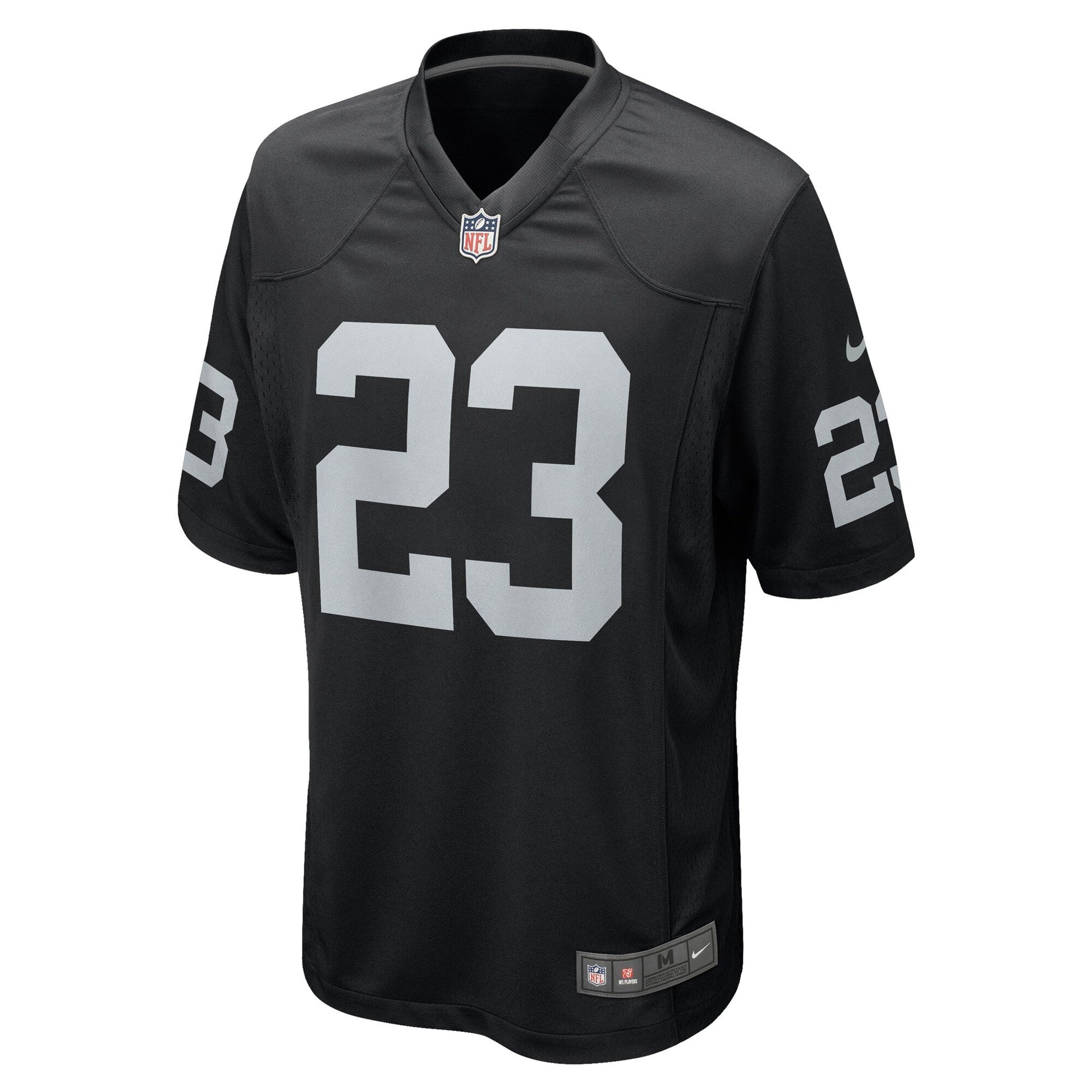 David Long Jr. Las Vegas Raiders Team Game Jersey - Black football jersey product view 2