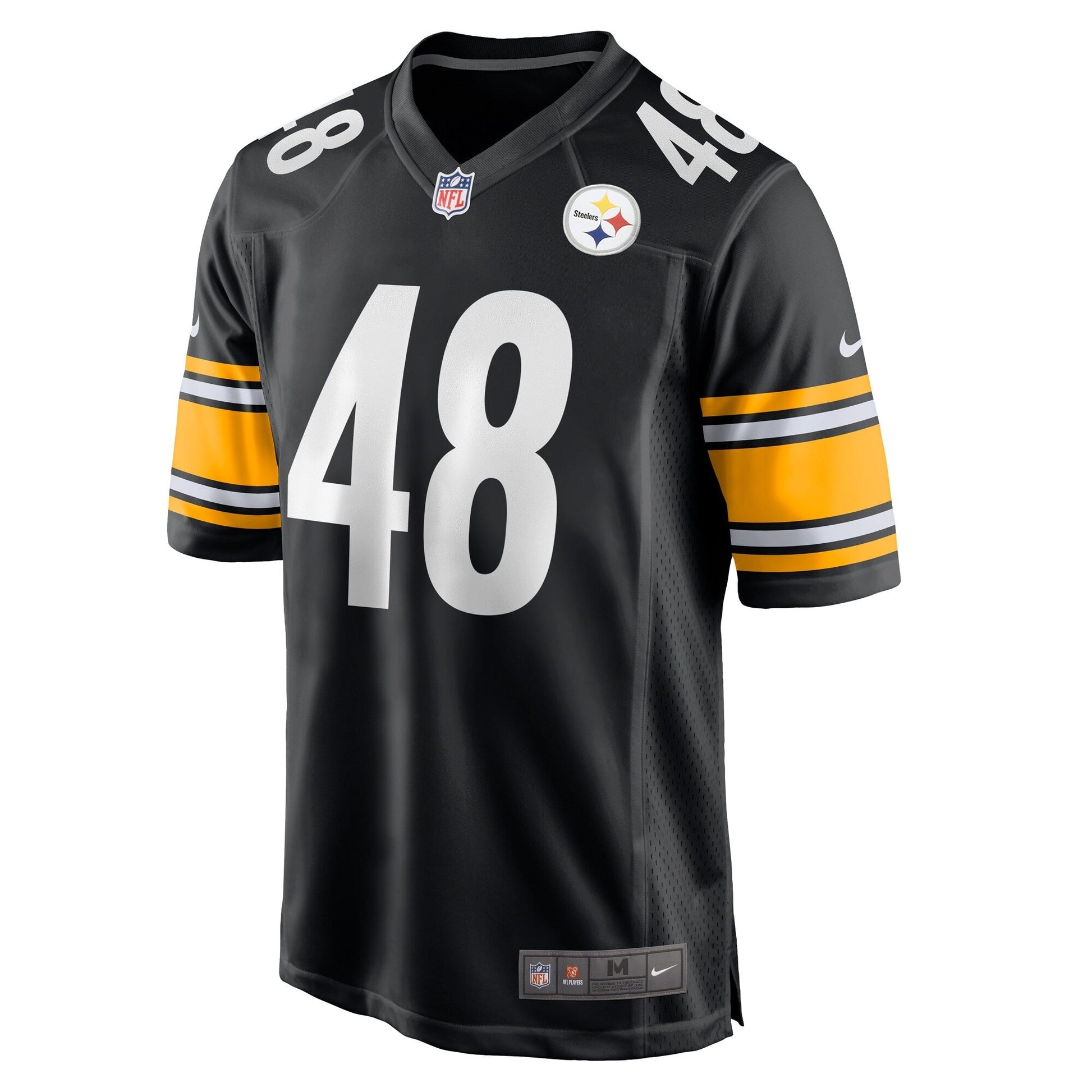 Godwin Igwebuike Pittsburgh Steelers Game Jersey - Black football jersey product view 2