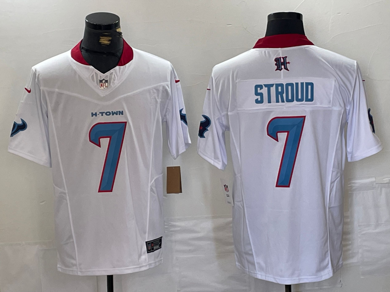 Men's Houston Texans C.J. Stroud #7 White Player Game Jersey football jersey product view 1