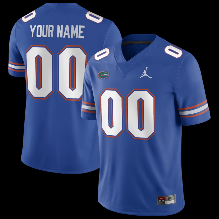 Men's Florida Gators Royal Football Custom Game Jersey football jersey product view 1