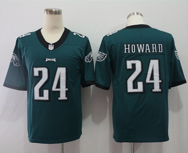 Men's Philadelphia Eagles Jordan Howard Midnight Green Game Player Jersey basketball jersey product view 1