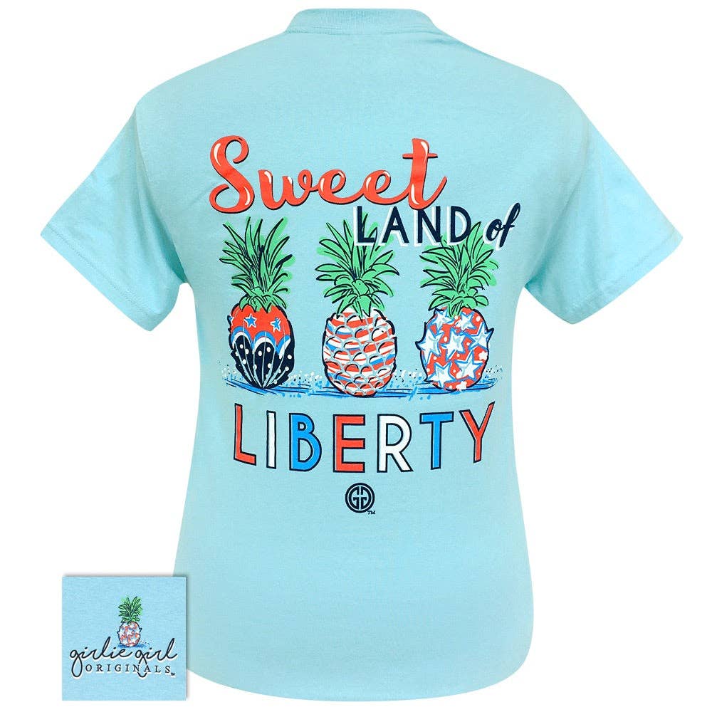 Liberty Pineapple-Sky Blue SS-2220 Unisex T-shirt, Sweatshirt, Hoodie, Long Sleeve Tee - T-Shirt, Sweatshirt, Hoodie