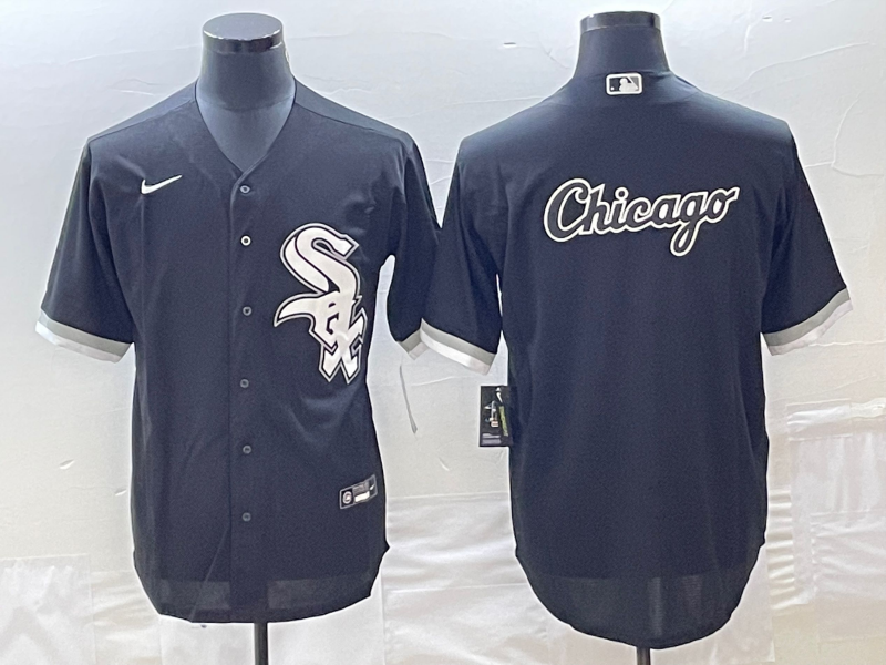Men's Chicago White Sox Black Alternate Replica Game Jersey1 baseball jersey product view 1