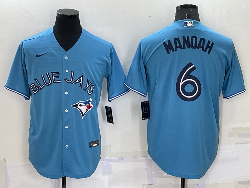 Men's Toronto Blue Jays Alex Manoah Light Blue Replica Baseball Jersey baseball jersey product view 1