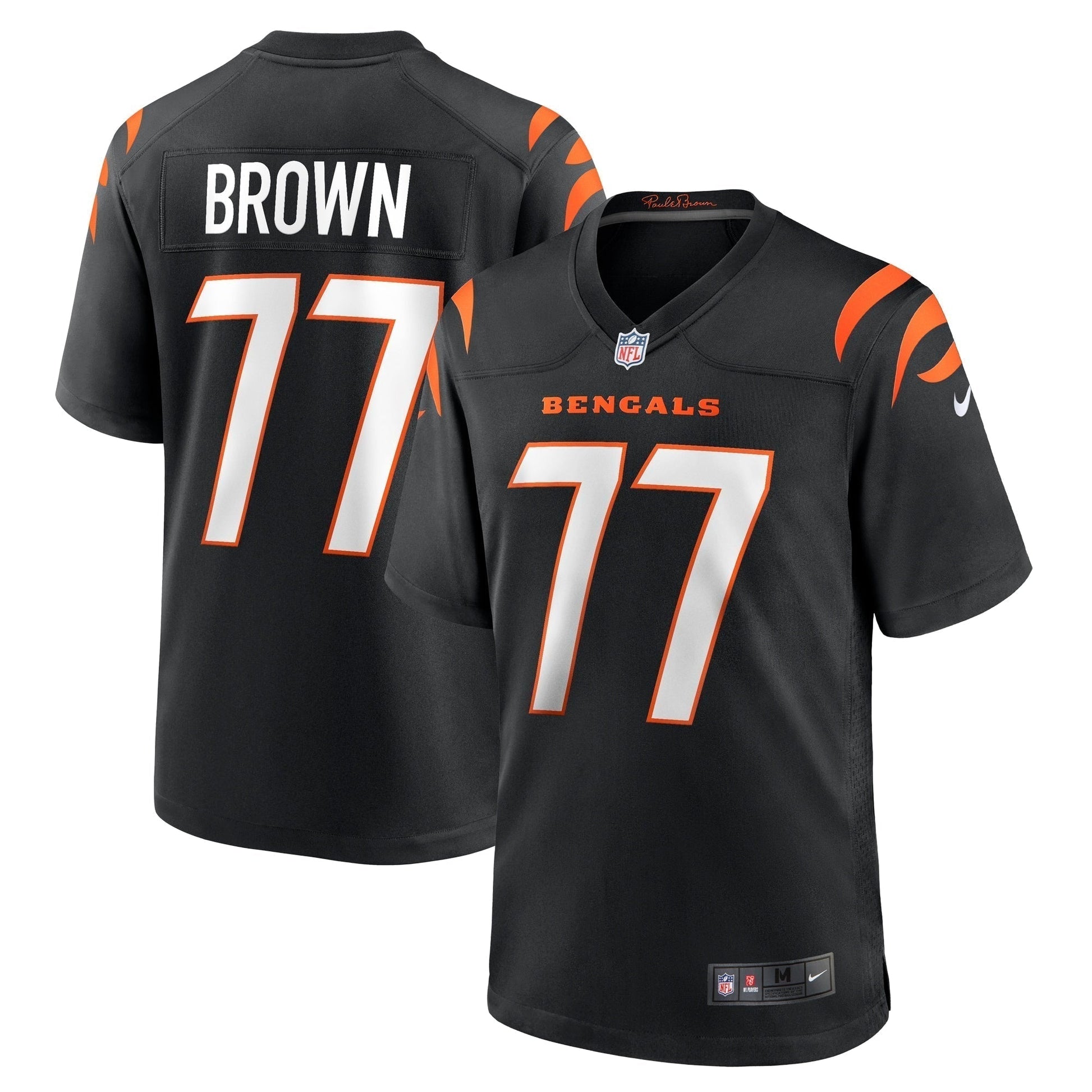 Trent Brown Cincinnati Bengals Game Jersey - Black football jersey product view 1