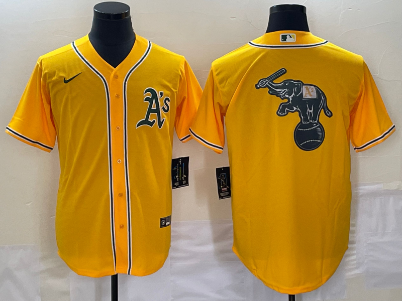 Men's Oakland Athletics Gold Alternate Replica Game Jersey baseball jersey product view 1