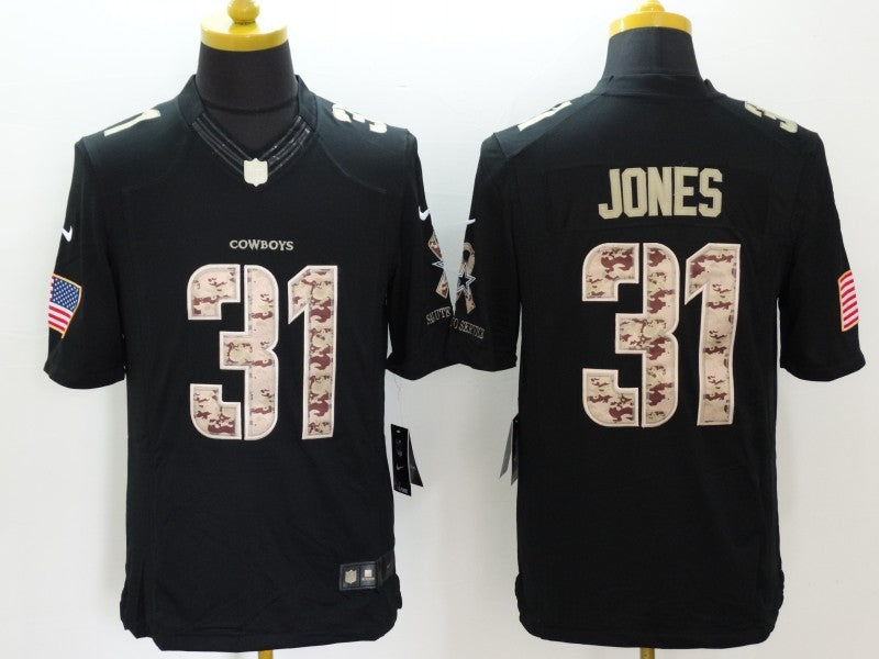 Men's Dallas Cowboys Byron Jones #31 Black Game Player Jersey1 football jersey product view 1