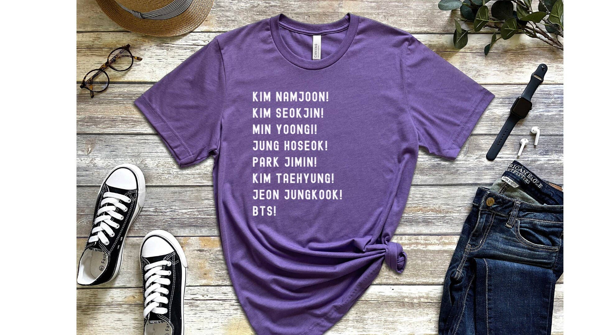 Bts Fan Chant Names Tee - Bias I Purple You Kpop Shirt Unisex T-shirt, Sweatshirt, Hoodie, Long Sleeve Tee - T-Shirt, Sweatshirt, Hoodie