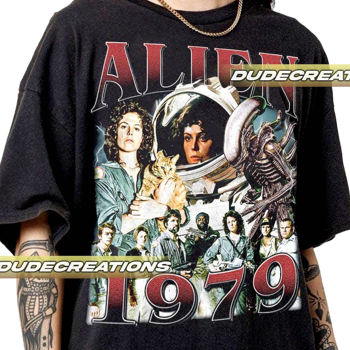 Limited Alien 1979 Vintage T-Shirt, Unisex Sci-Fi Fan Gift T Unisex T-shirt, Sweatshirt, Hoodie, Long Sleeve Tee - T-Shirt, Sweatshirt, Hoodie