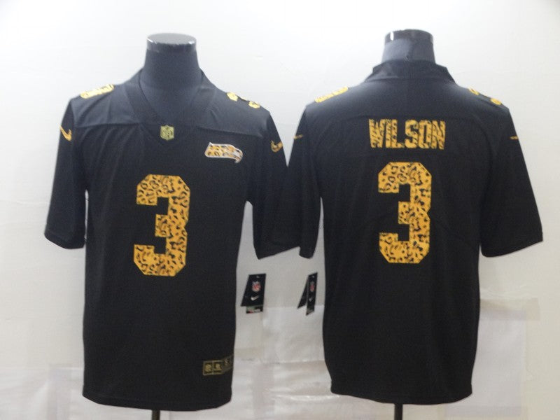 Men's Seattle Seahawks Russell Wilson #3 Black Game Jersey1 football jersey product view 1