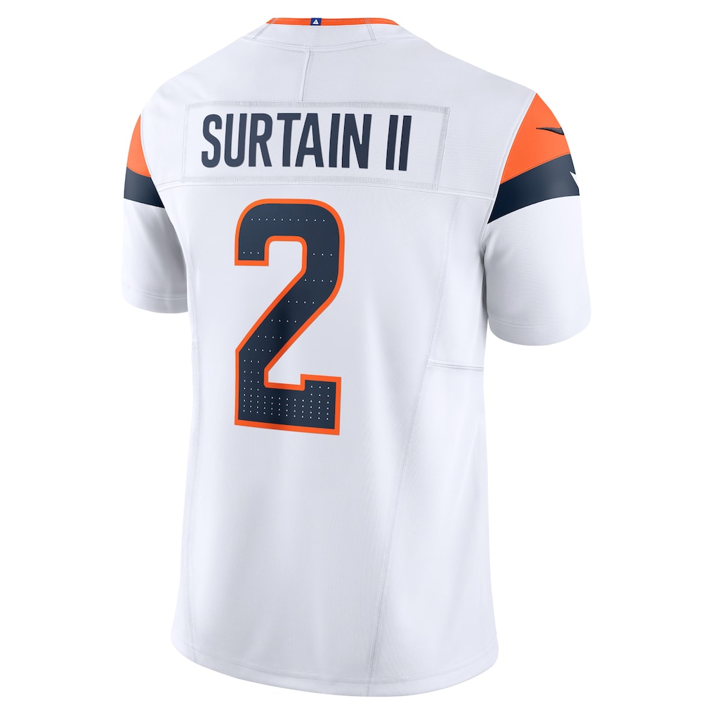 D.Broncos #2 Patrick Surtain II White Mile High Collection Vapor F.U.S.E. Limited Jersey football jersey product view 1