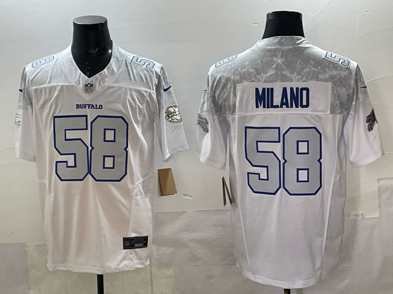 Men's Buffalo Bills Matt Milano White 2025 Rivalries Collection Limited Jersey football jersey product view 1