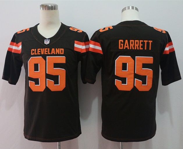 Men's Cleveland Browns Myles Garrett #95 Brown Player Game Jersey1 football jersey product view 1