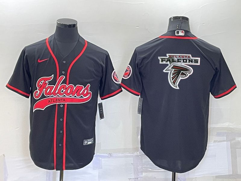 Men's Atlanta Falcons Black Game Jersey1 football jersey product view 1