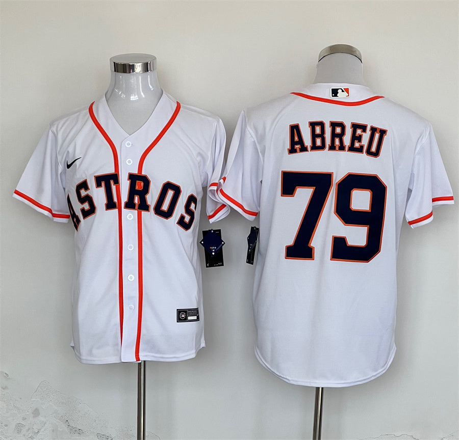 Men's Houston Astros Jose Abreu White Home Replica Player Jersey baseball jersey product view 1