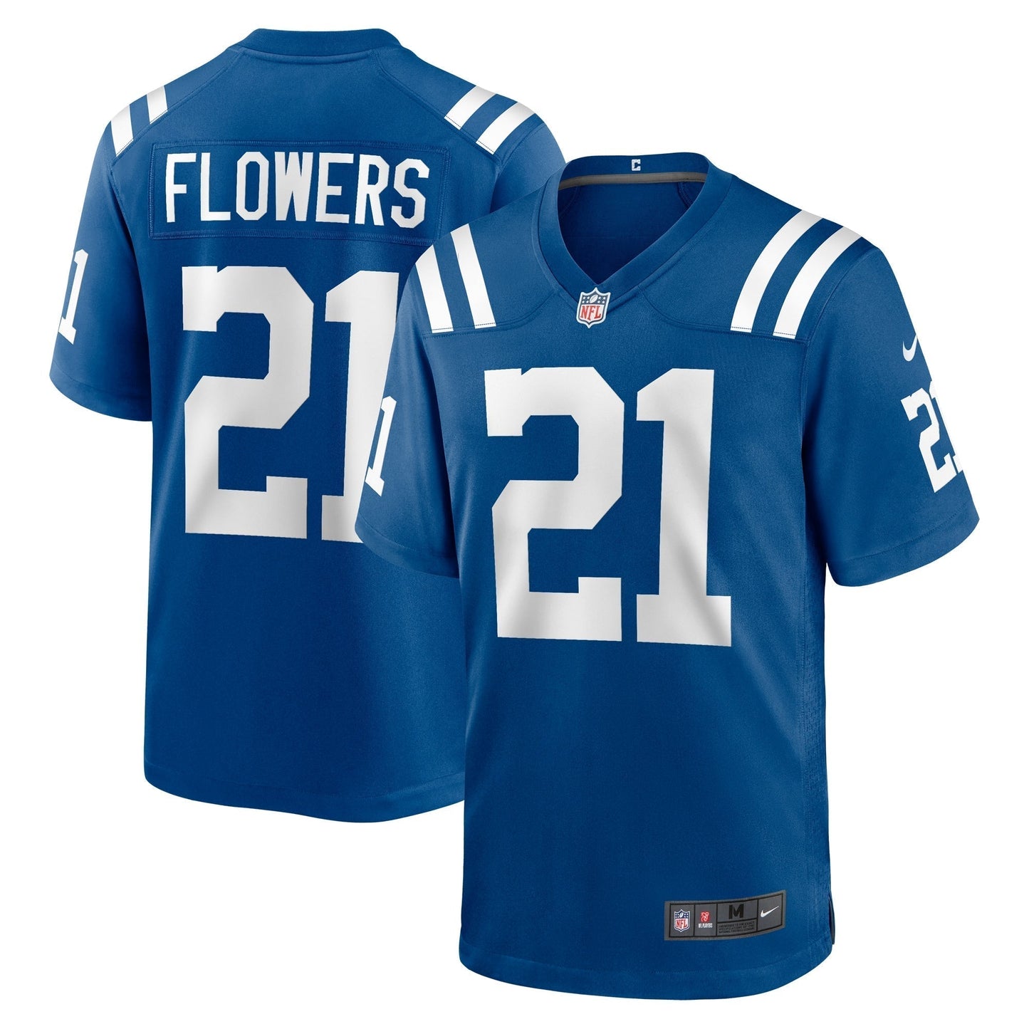 Dallis Flowers Indianapolis Colts Game Jersey - Royal football jersey product view 1