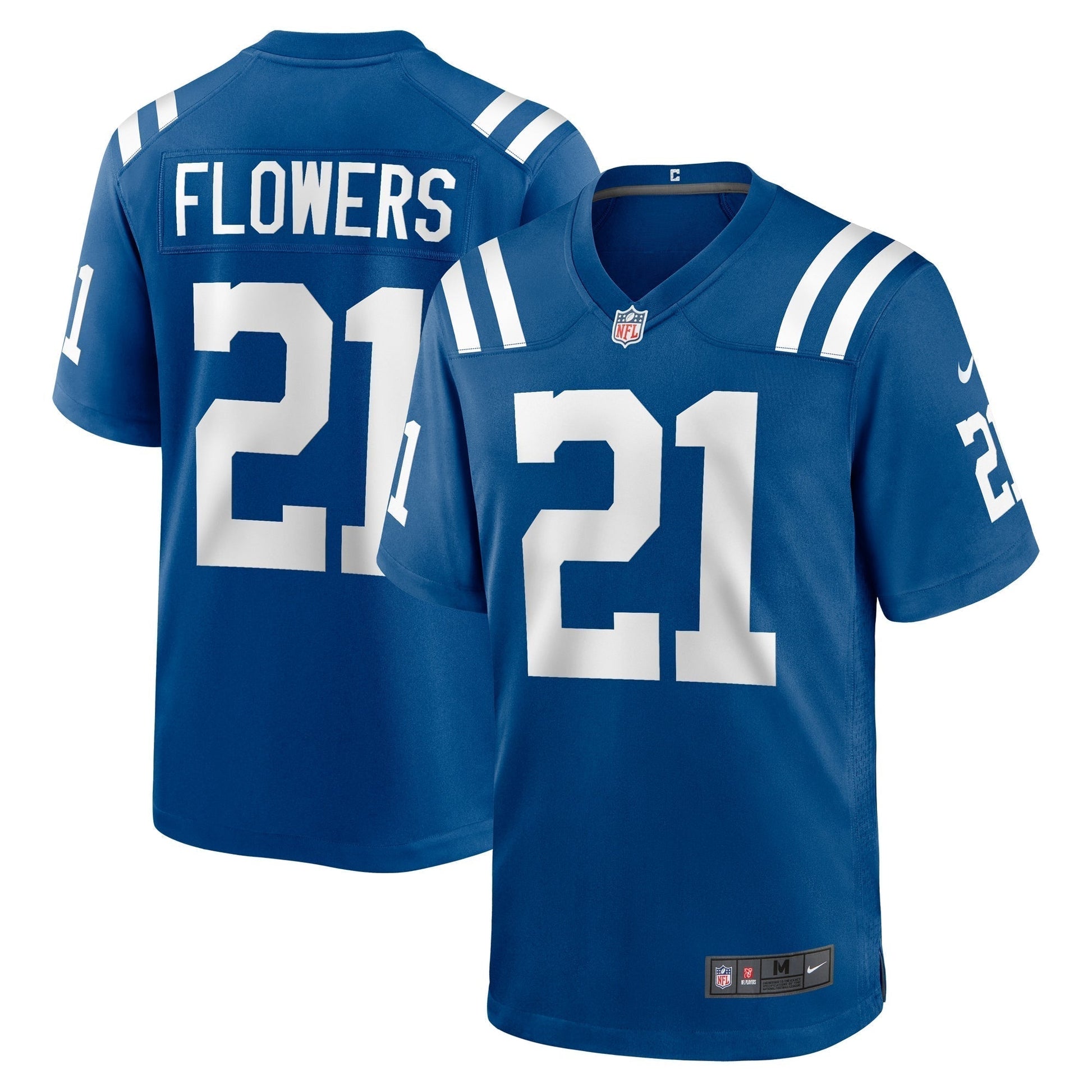 Dallis Flowers Indianapolis Colts Game Jersey - Royal football jersey product view 1