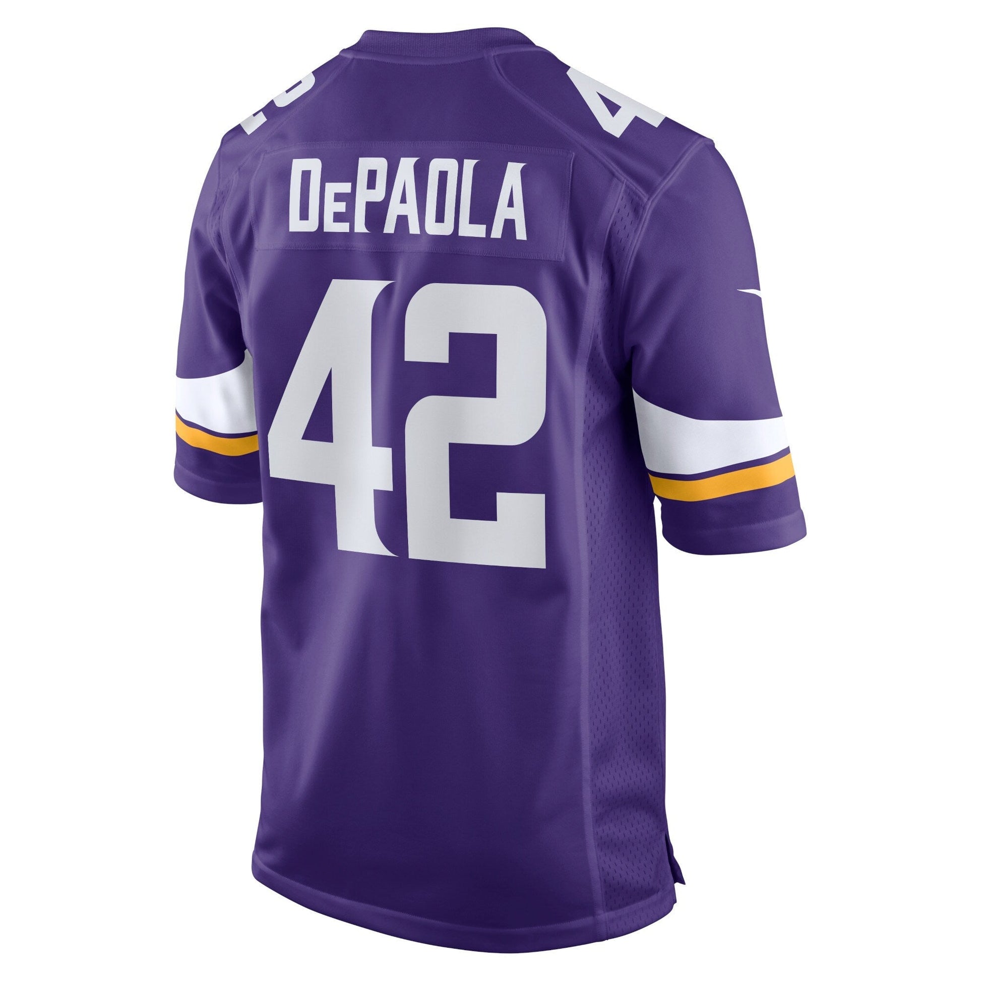 Andrew DePaola Minnesota Vikings Game Jersey - Purple football jersey product view 3